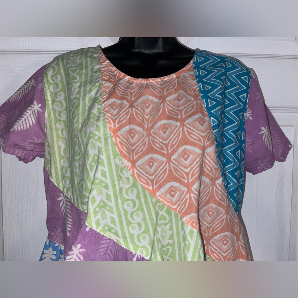 Sacred Threads Patchwork Blouse Size Small - image 2